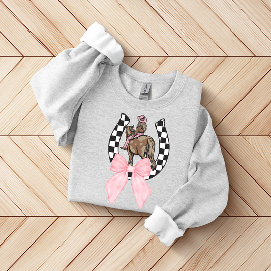 Checkered Cowgirl SWEATSHIRT.