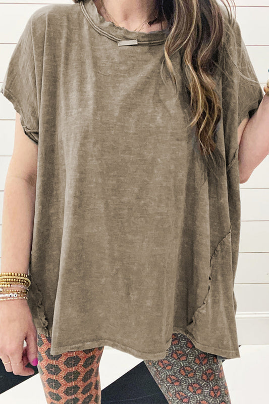 Sage Green Oversized Vintage Washed Top LT