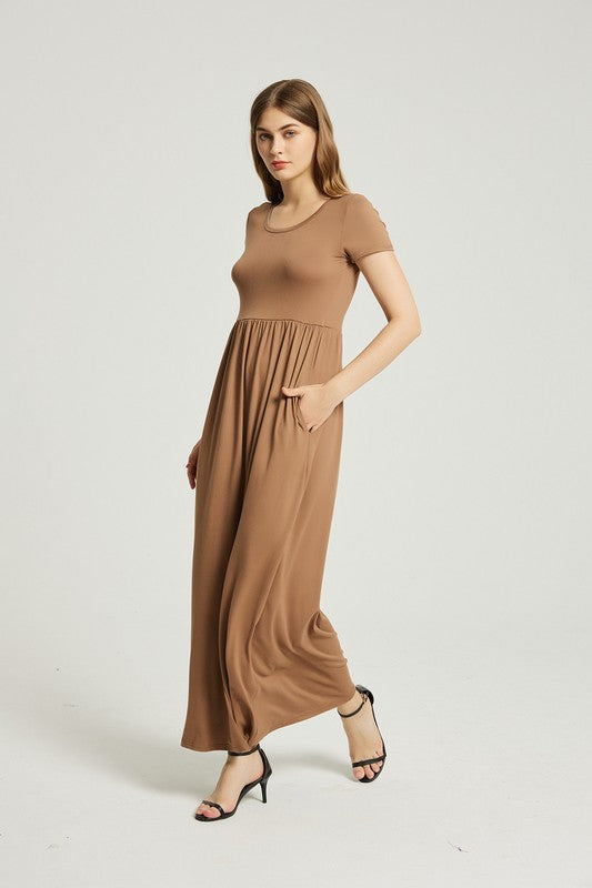 Women's Summer Casual Maxi Dress With Pocket