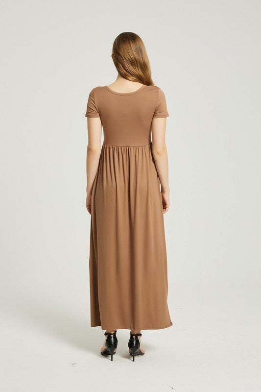 Women's Summer Casual Maxi Dress With Pocket