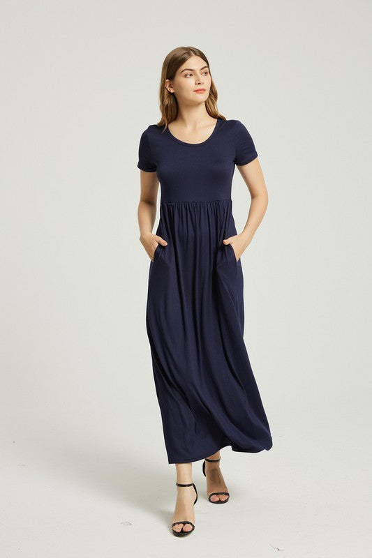 Women's Summer Casual Maxi Dress With Pocket