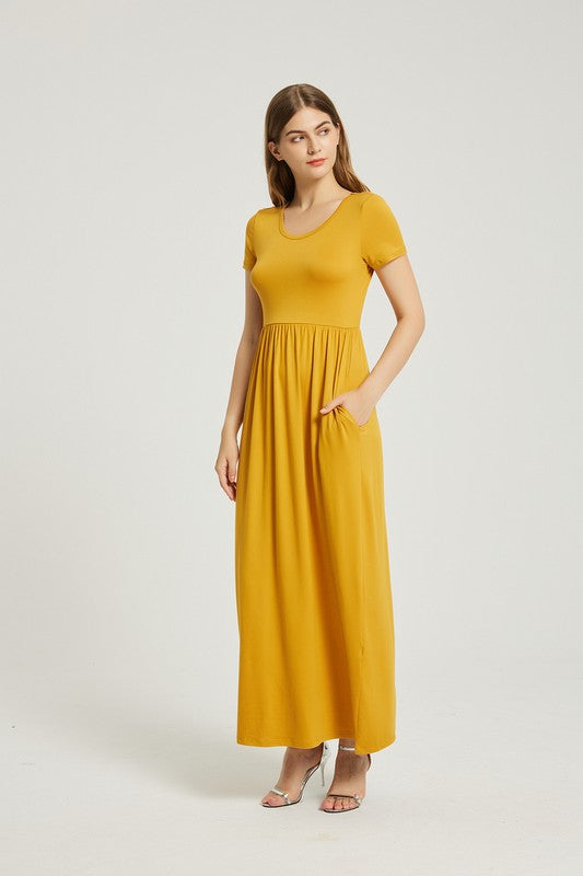 Women's Summer Casual Maxi Dress With Pocket