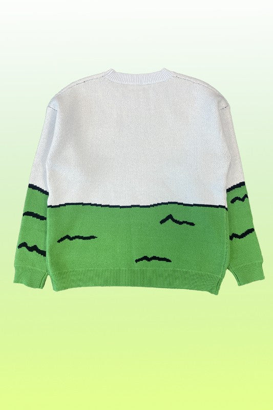 Elephant safari knit sweater