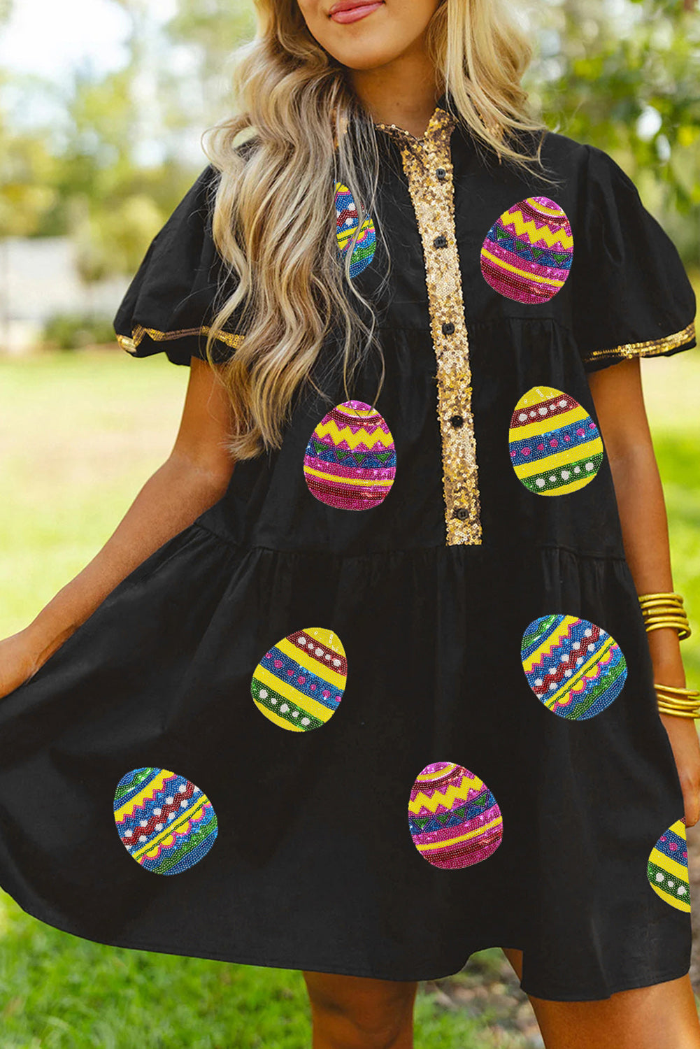 Easter Egg Sequin Dress RTS