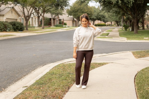 The Rhea Brown Bootcut Leggings