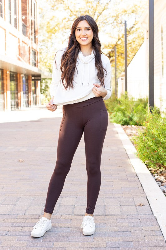 The Becca Brown Crossover Full Length Leggings