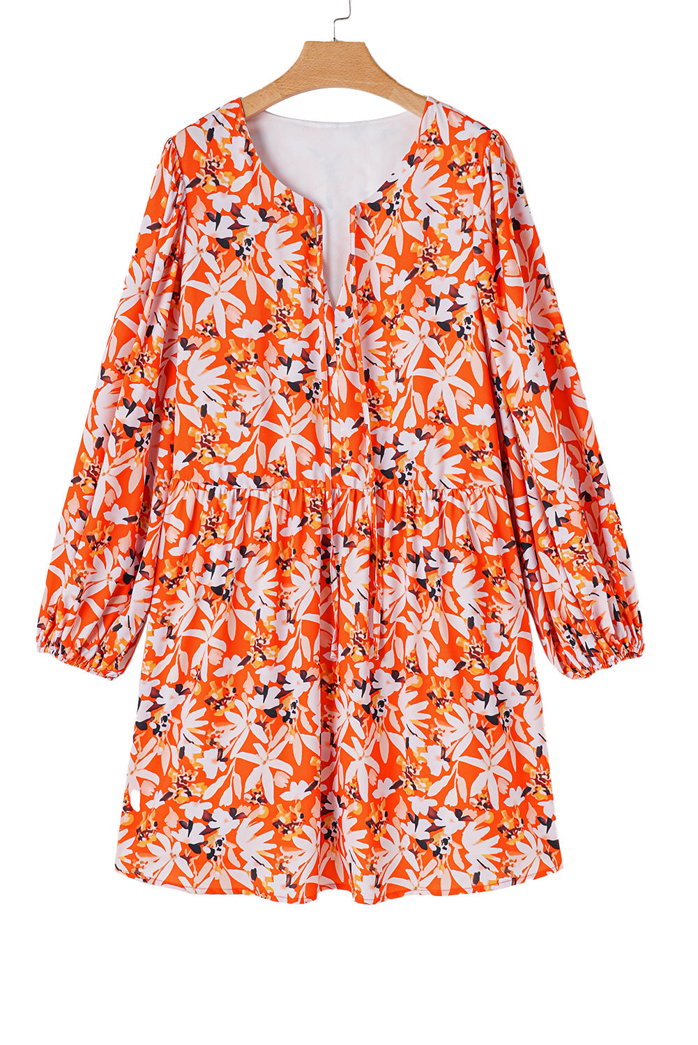 Orange Floral Plus Midi Dress RTS