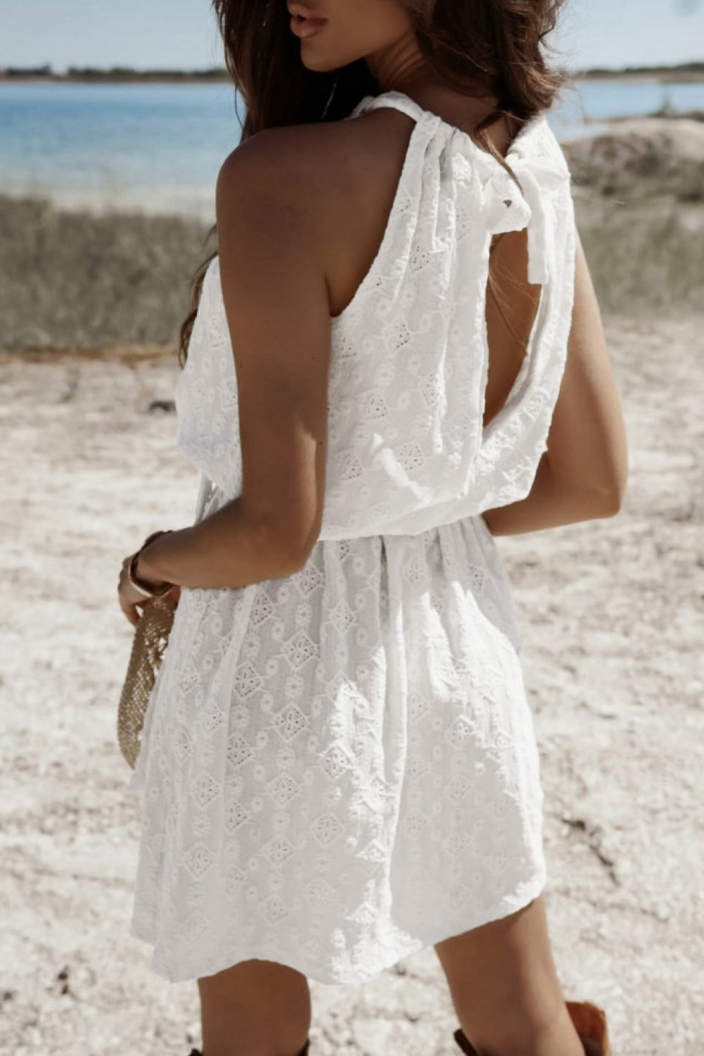 White Lace Mini Dress LT