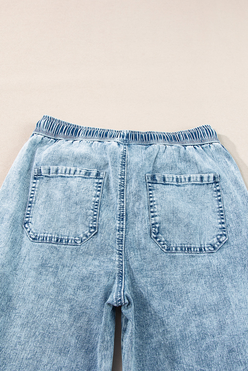 Mineral Wash Drawstring Denim Pants LT