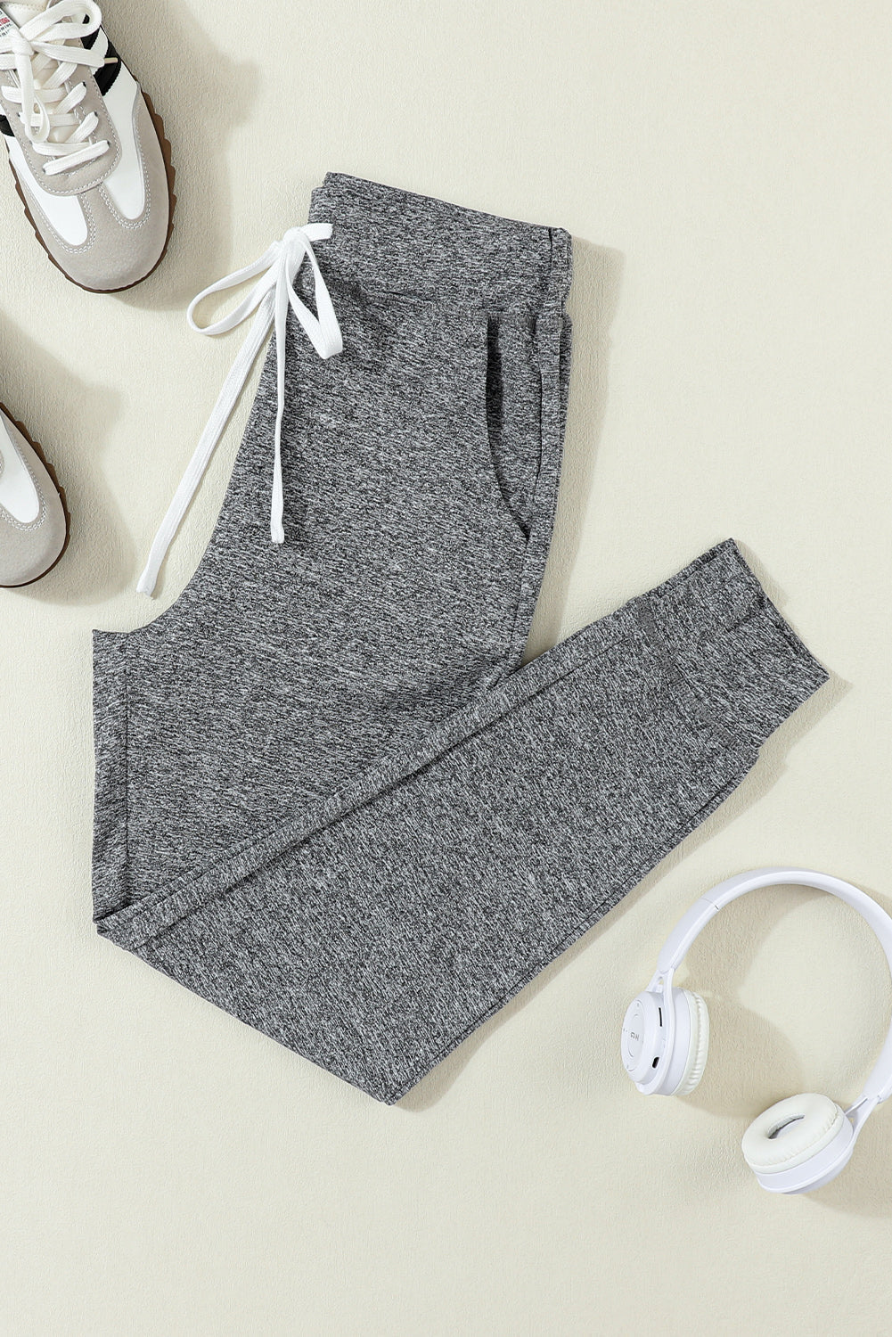 Grey Drawstring Joggers LT