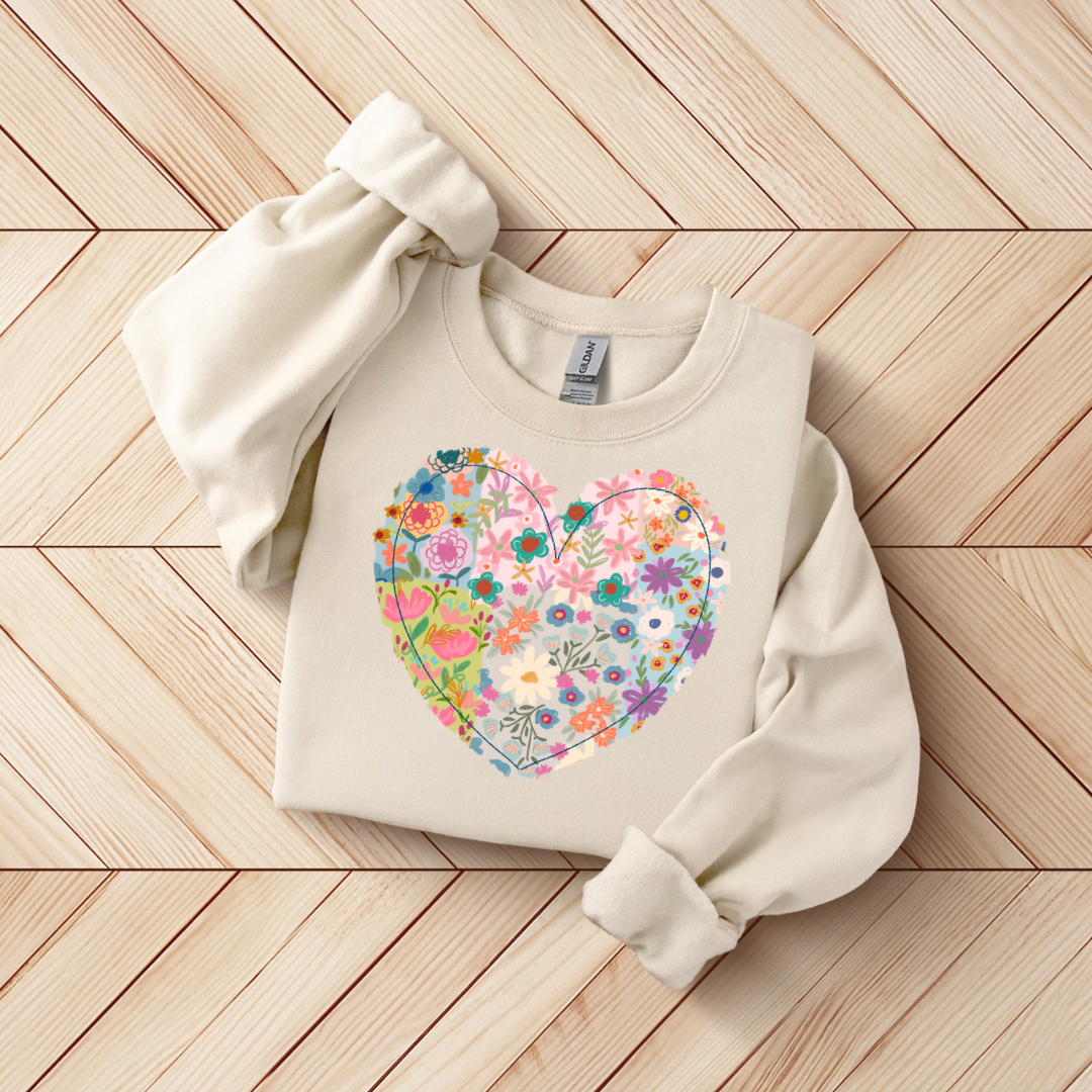 Floral Heart SWEATSHIRT.