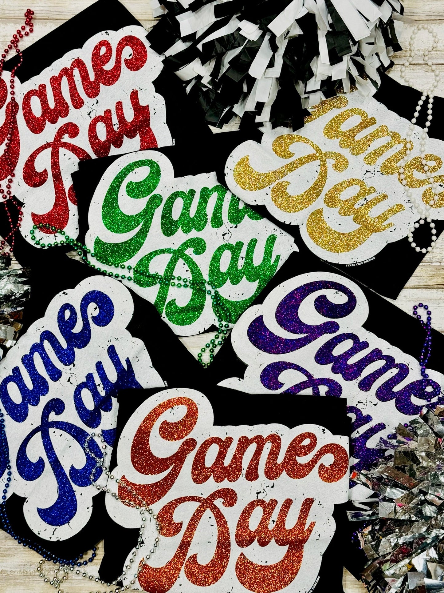 Sync Logic - Big Game Day Retro Glitter Tee