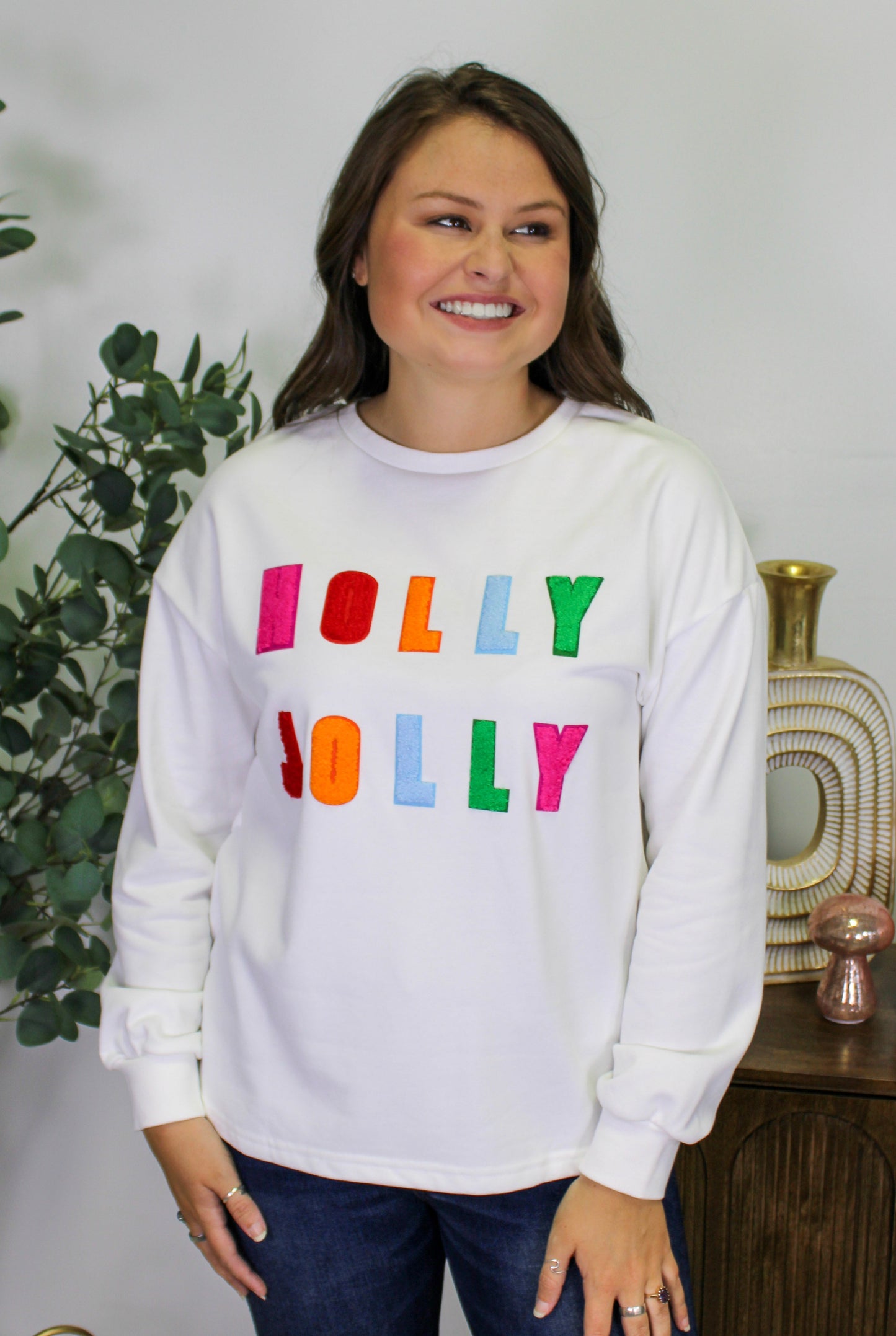 Holly Jolly Chenille Pullover LT