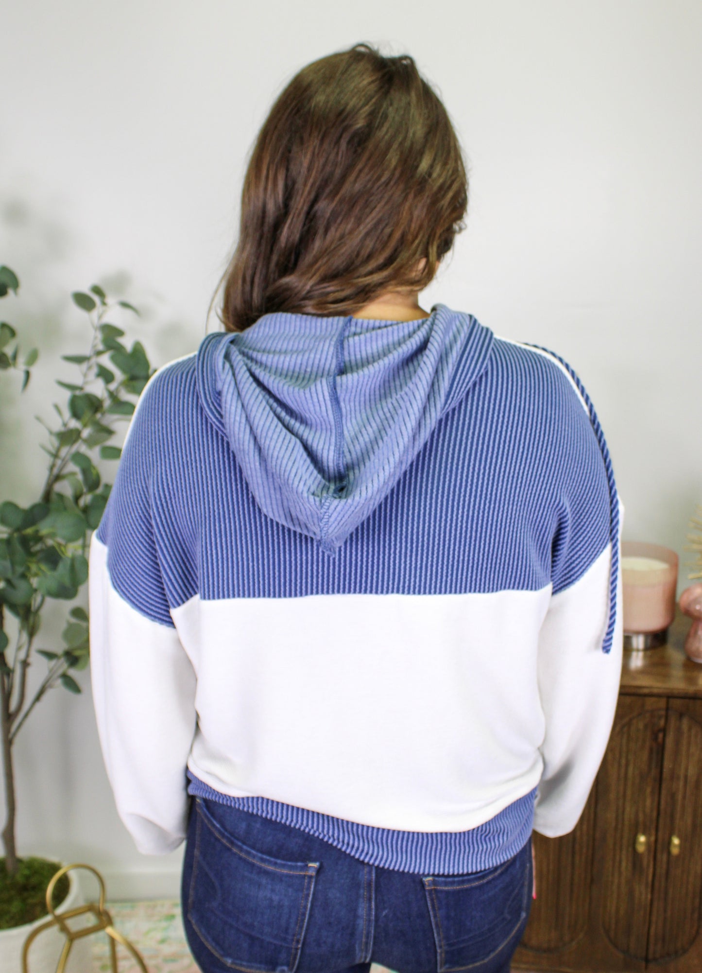 Blue Colorblock Hoodie LT