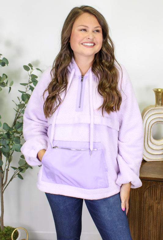 Purple Sherpa Pullover LT