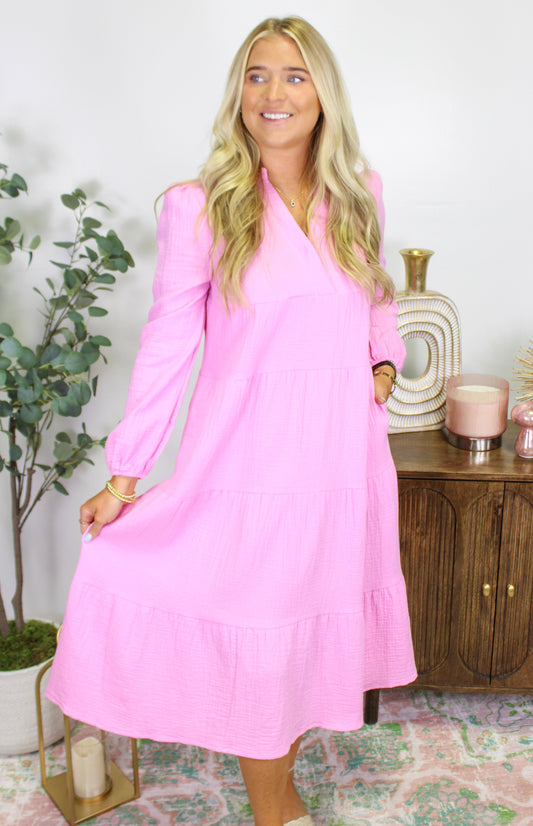 Pink Midi Dress LT