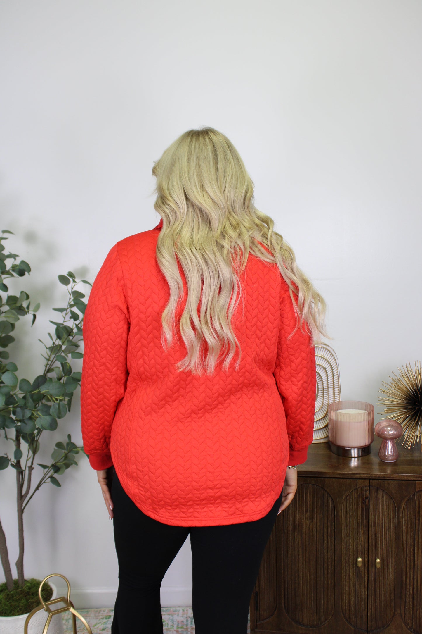 Red Plus Size Pullover LT