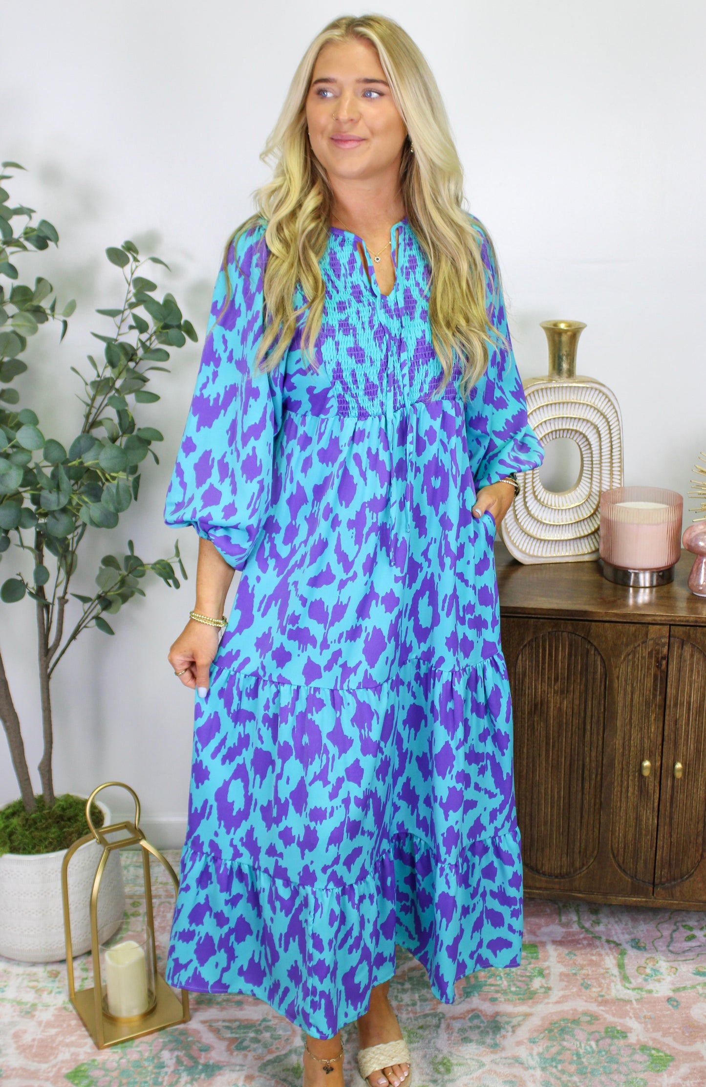 Blue and Purple Abstract Maxi LT