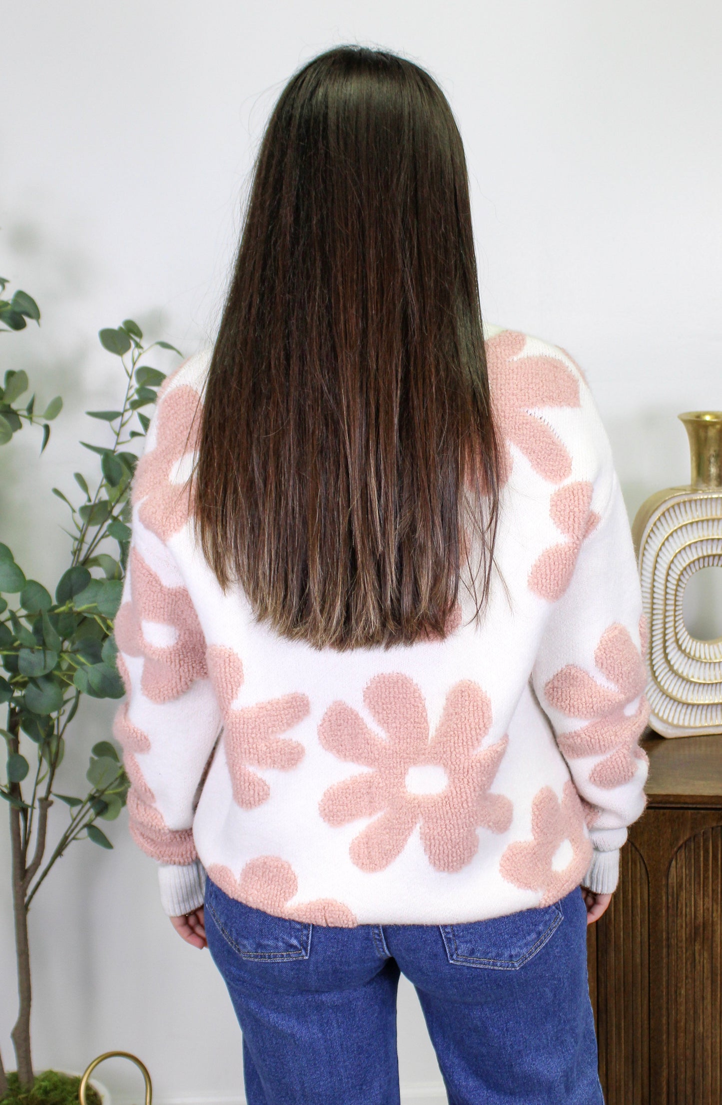 Pink Flower Sweater LT