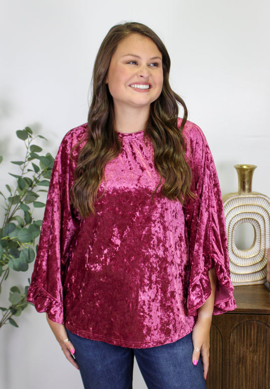 Purple Velvet Blouse LT