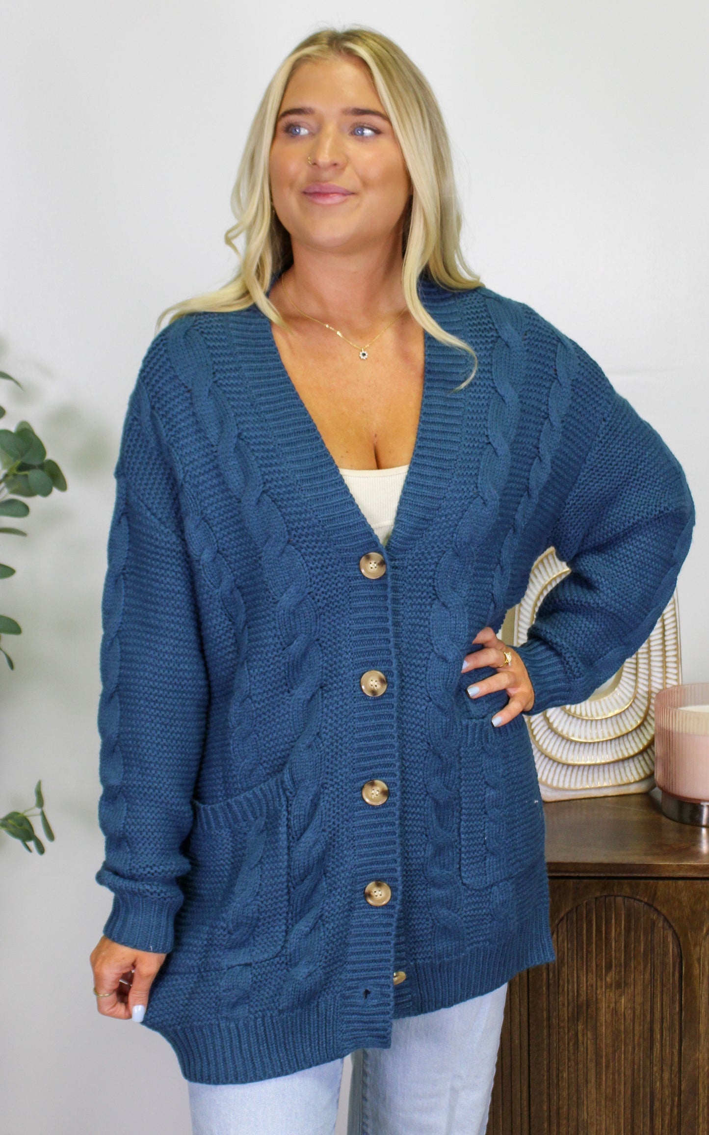 Teal Cardigan LT