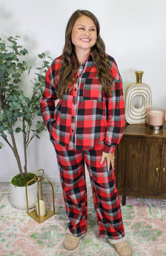 Red Plaid Pajamas LT