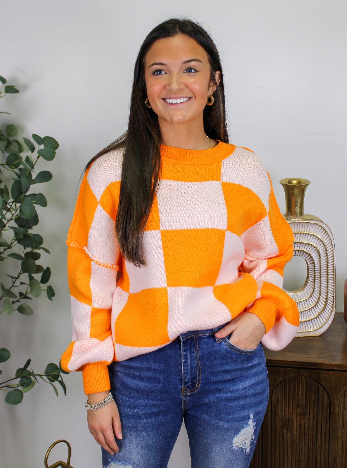 Checkered Sweater LT