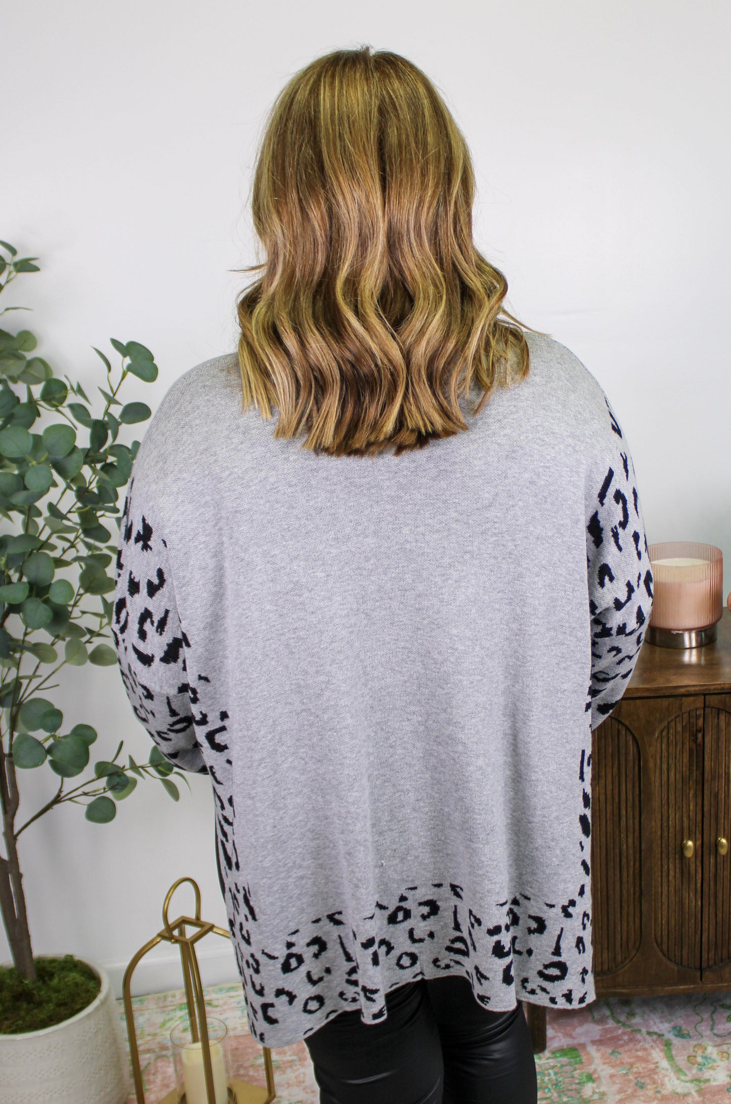 Grey Leopard Sweater LT