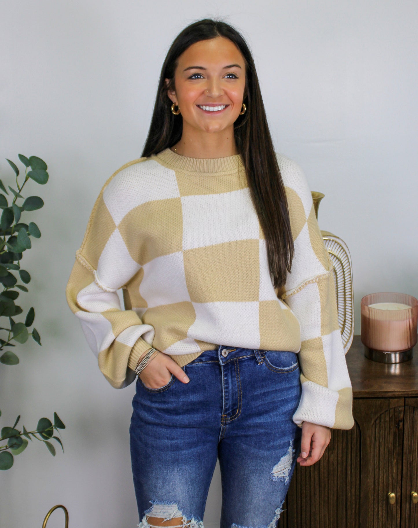 Checkered Sweater LT