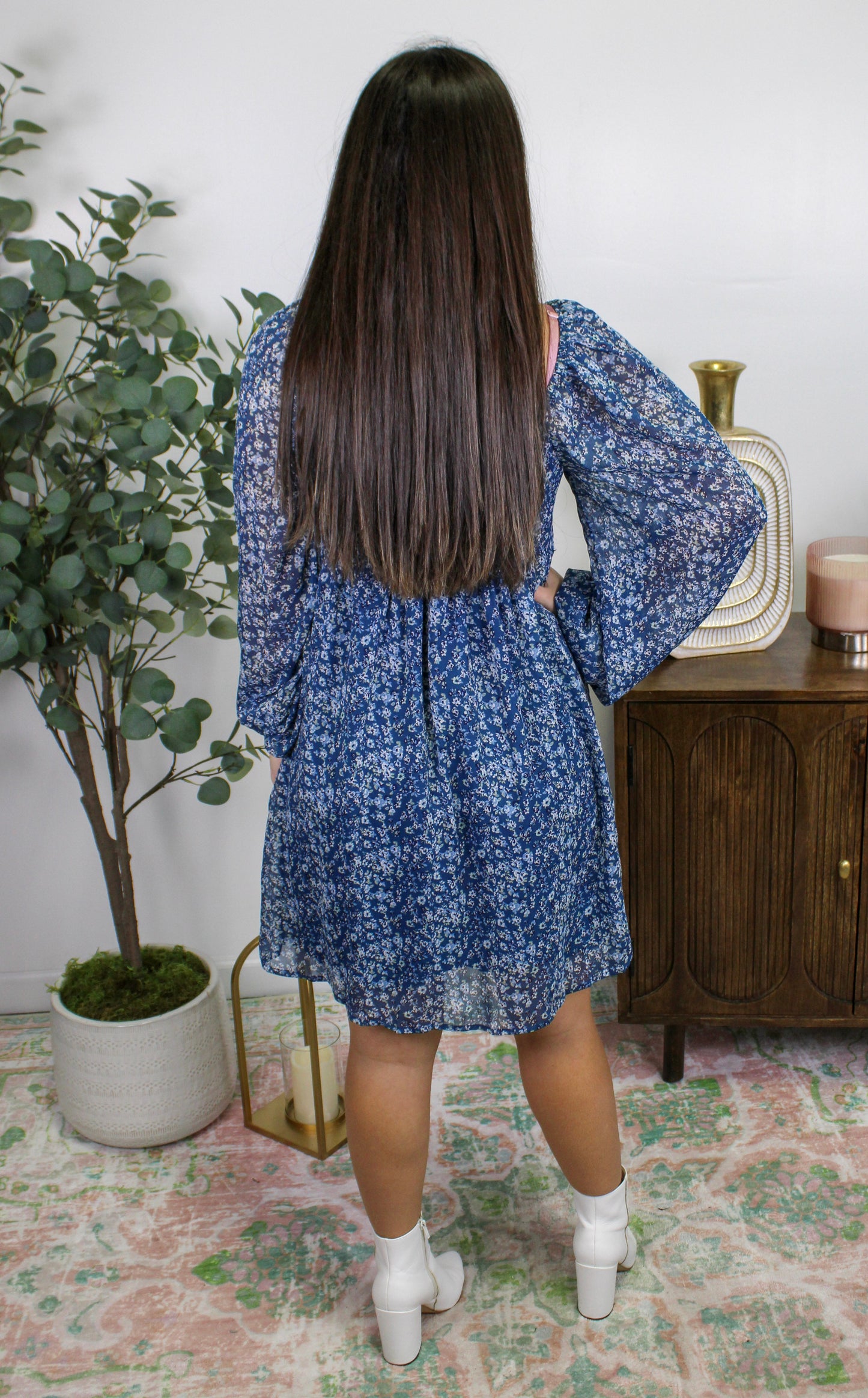 Blue Floral Dress LT