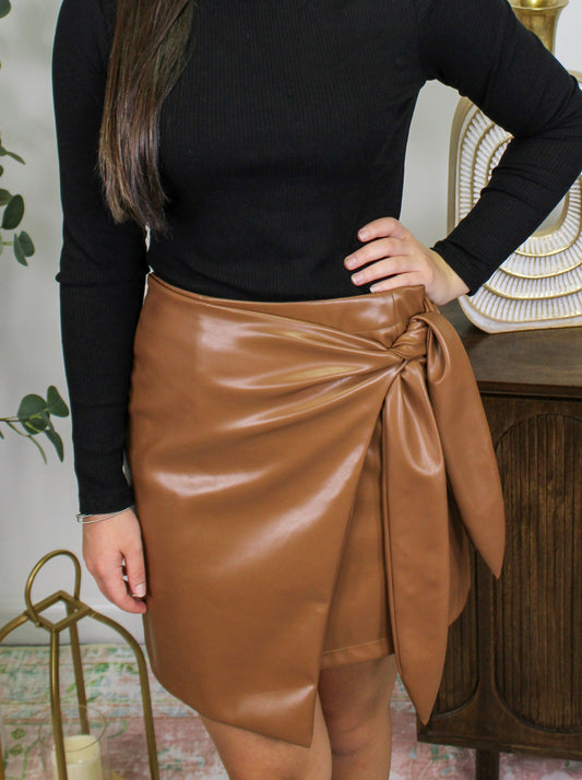 Brown Leather Skirt LT