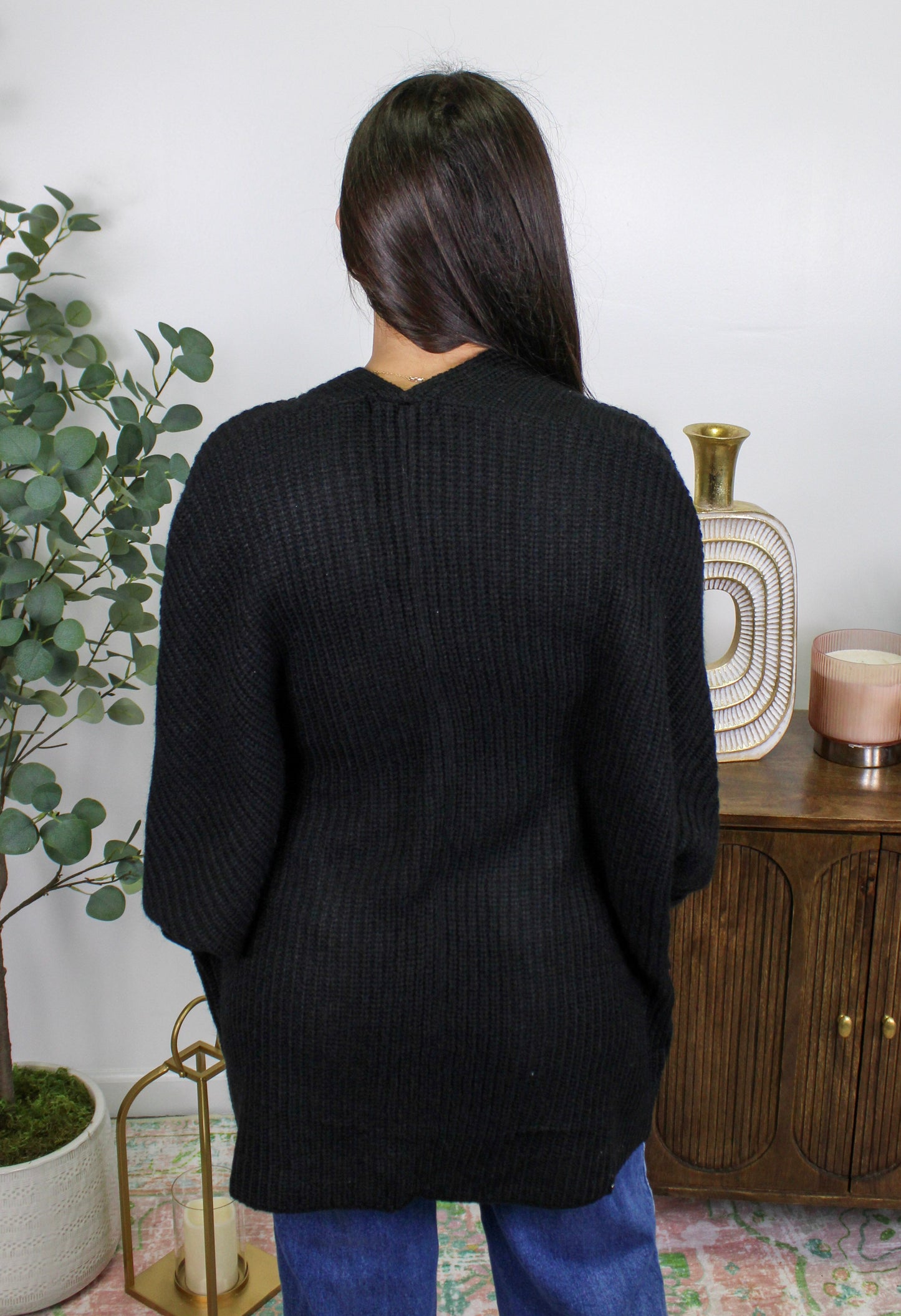 Black Knit Cardigan LT