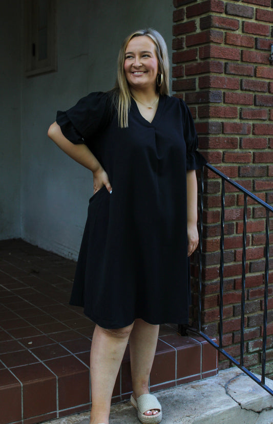 Black Plus Size Dress LT