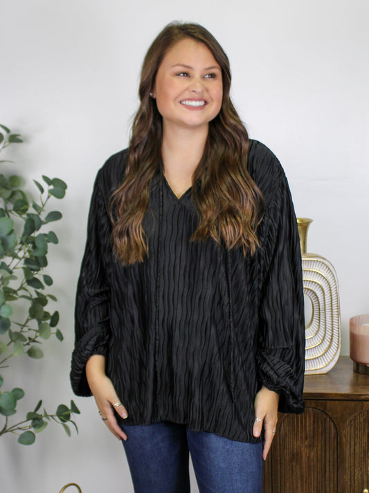 Black Flowy Blouse LT