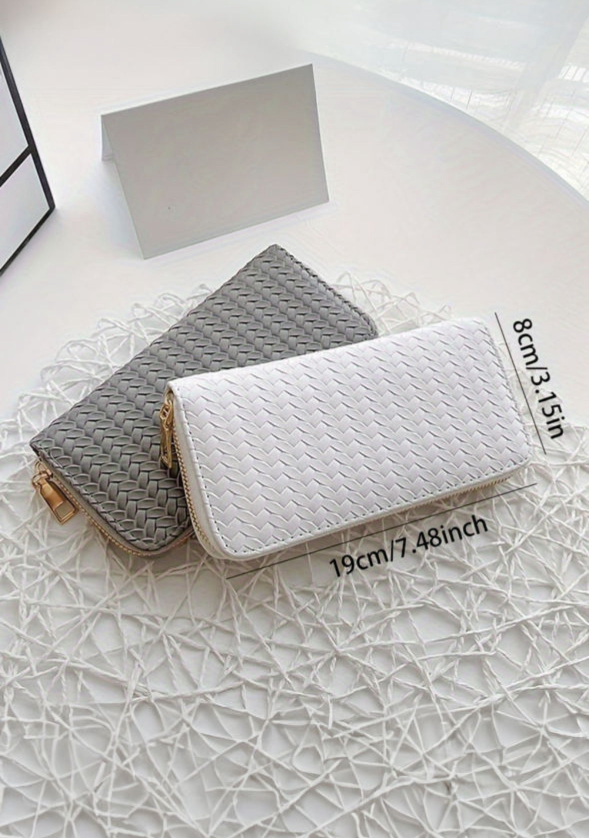 Grey Woven Wallet LT