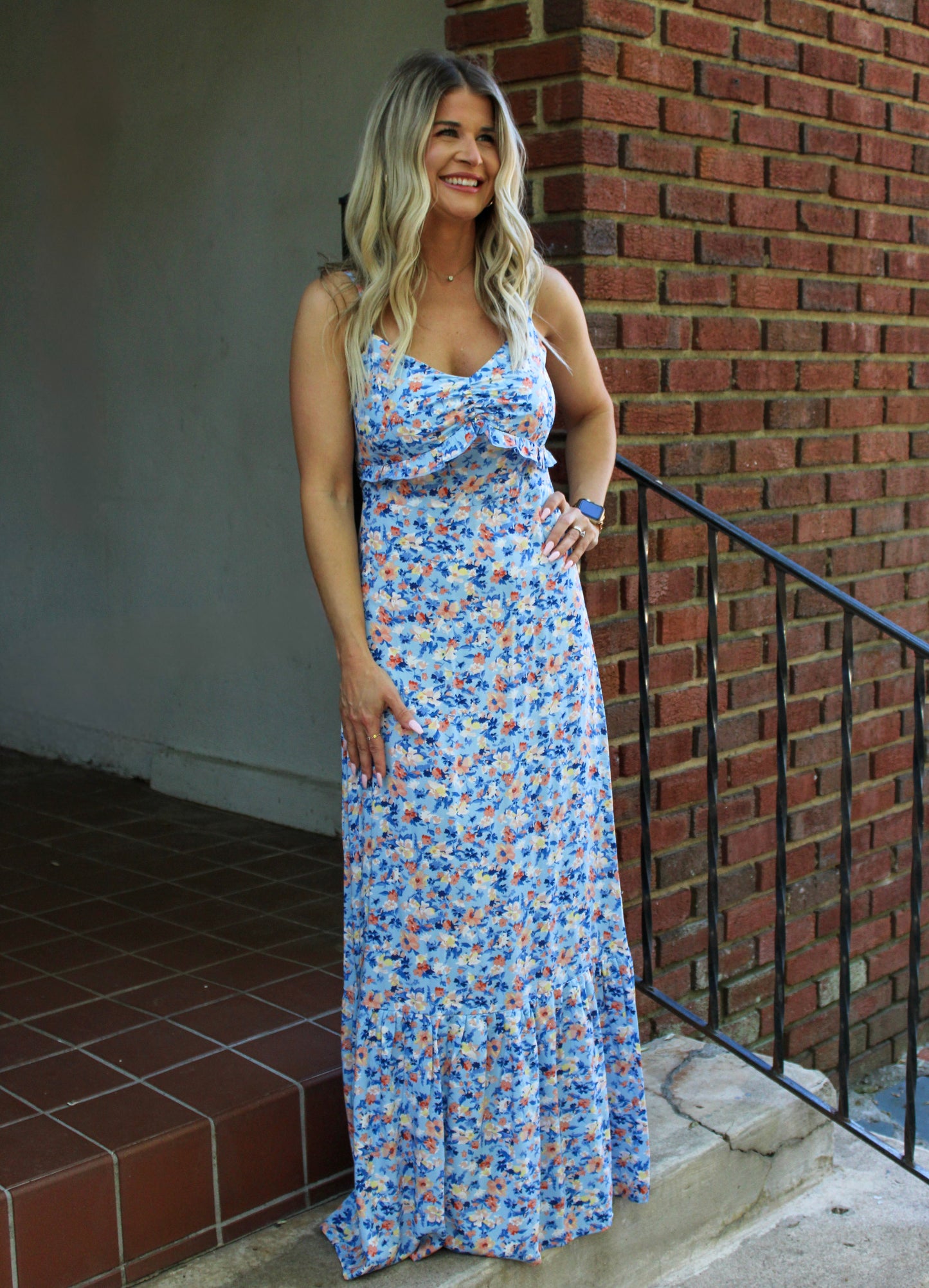 Blue Floral Maxi Dress LT