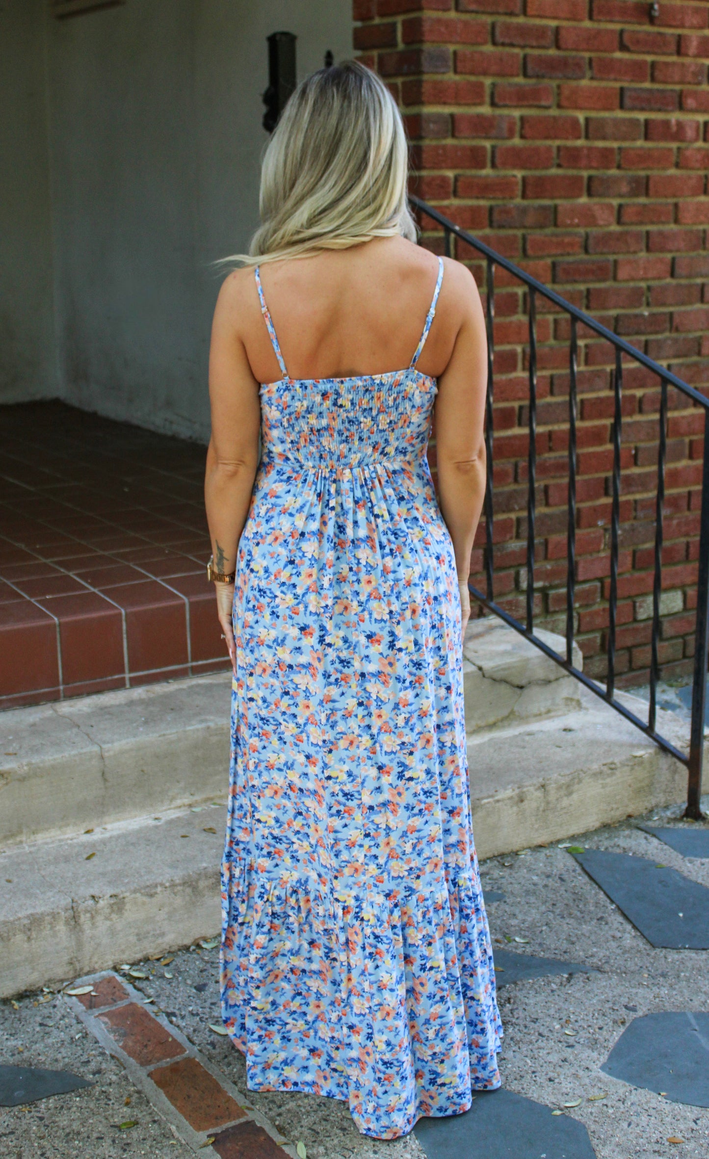 Blue Floral Maxi Dress LT