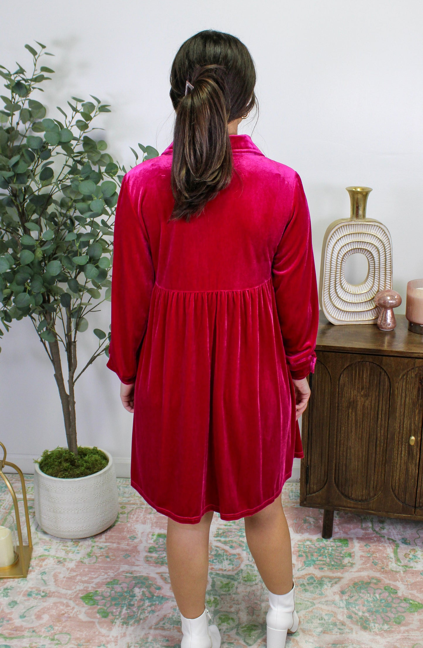 Pink Button Up Dress LT