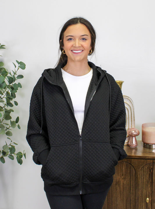 Black Quilted Jacket LT