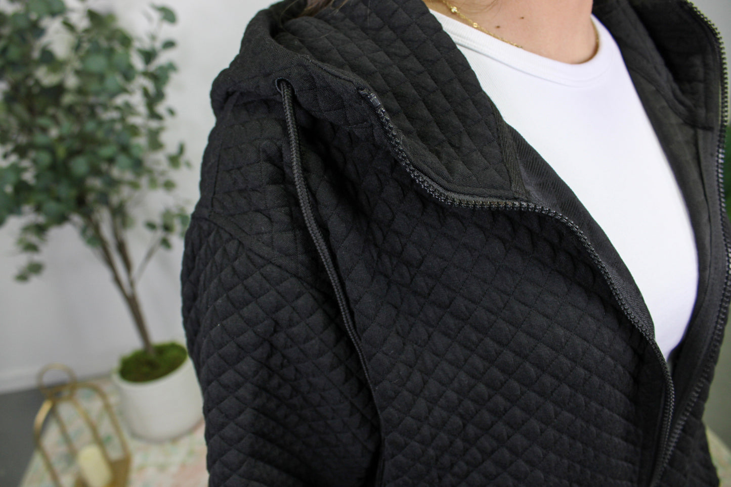 Black Quilted Jacket LT