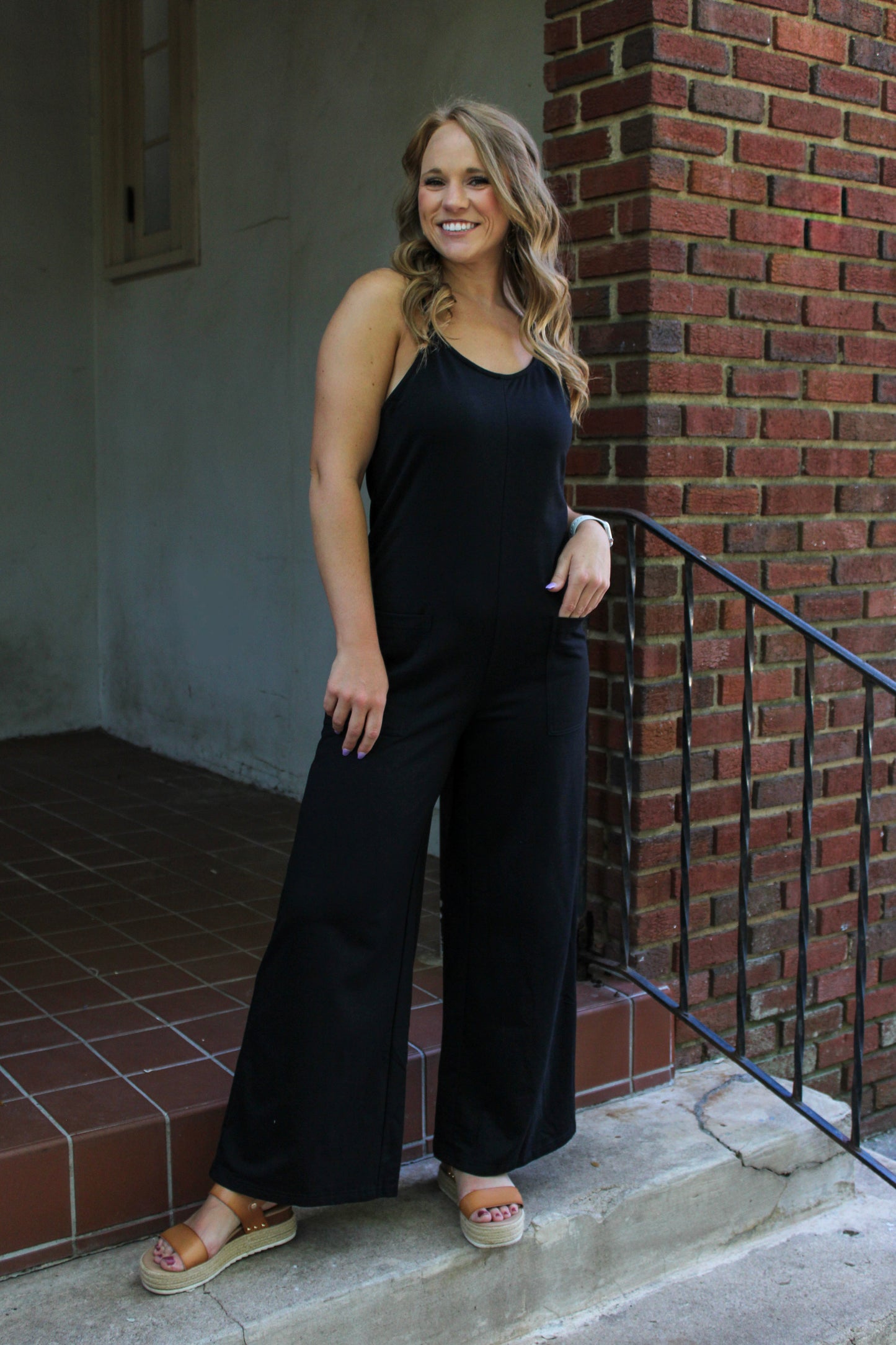 Black Wide Leg Jumpsuit LT