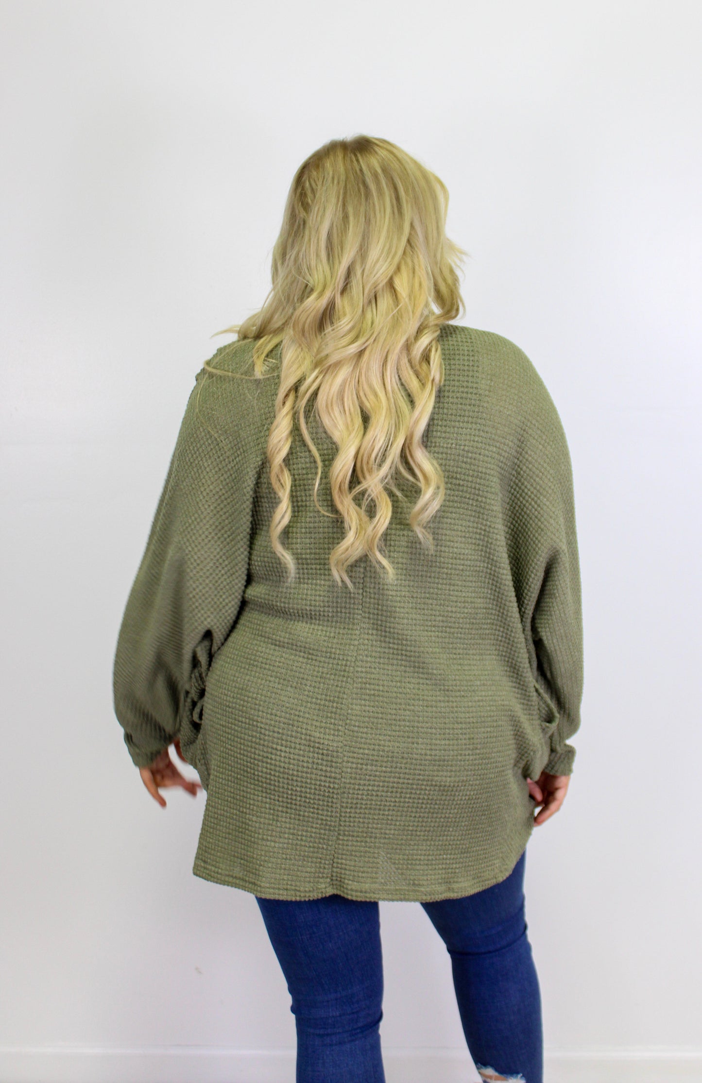 Green Plus Size Cardigan LT