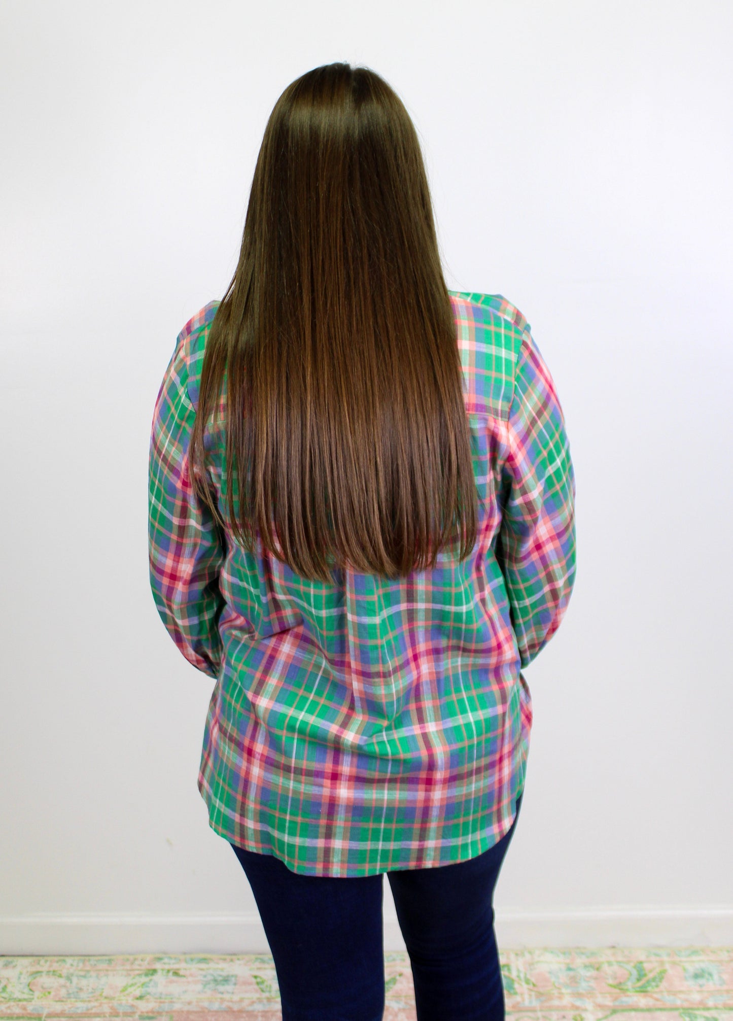 Green Plaid Blouse LT