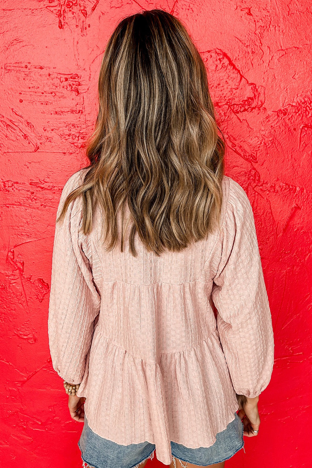 Light Pink Textured Blouse LT