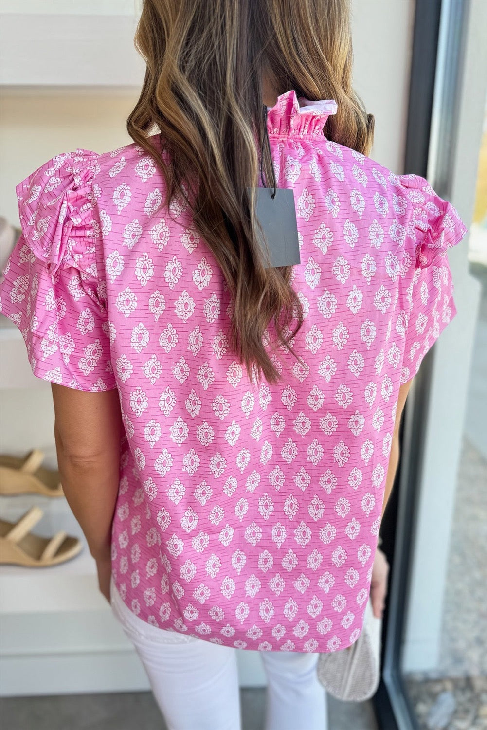 Pink Vintage Floral Blouse LT