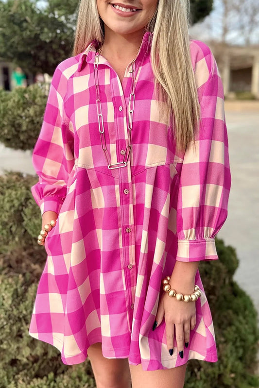 Pink Plaid Dress LT