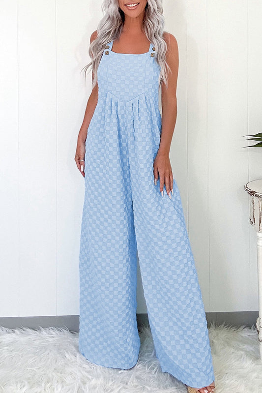 Blue Checkered Overalls LT