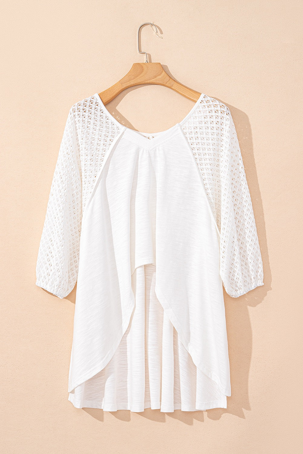 White Eyelet Top LT