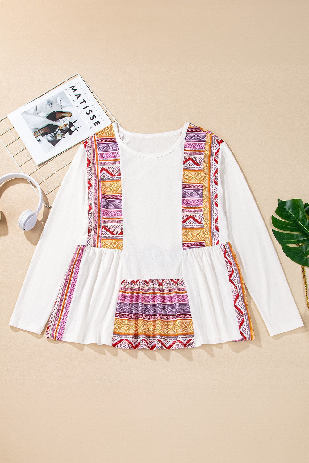 White Aztec Blouse LT