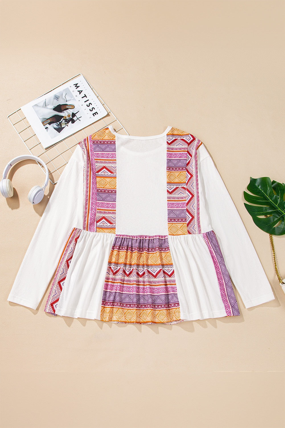 White Aztec Blouse LT